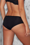 Zivame Mid Rise Soft Lace Bikini Brief -Black N Pink — thumbnail 3