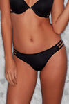 Zivame Mess Back Strappy Side Low Rise Thong - Black — thumbnail 1