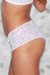Zivame All Lace Emblishment Mid Waist Boyshorts- White — thumbnail 2