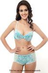 Zivame Lace Embrace Semi Sheer Boyshort Brief-Blue — thumbnail 3
