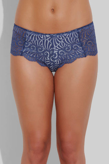 model image of Zivame Lace Sheer-A-Secret Low Rise Hipster Panty-Navy