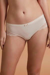 Zivame Scallop Lace Mid Rise Hipster Panty- Beige — thumbnail 1