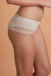 Zivame Scallop Lace Mid Rise Hipster Panty- Beige — thumbnail 3