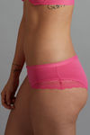 Zivame Scallop Lace Mid Rise Hipster Panty- Pink — thumbnail 3