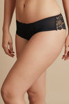 Zivame  Luxe Lace  All Over Floral Lace Mid Rise Hipster Panty- Black — thumbnail 2