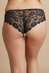 Zivame  Luxe Lace  All Over Floral Lace Mid Rise Hipster Panty- Black — thumbnail 3