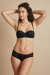 Zivame  Luxe Lace  All Over Floral Lace Mid Rise Hipster Panty- Black — thumbnail 4