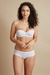 Zivame  Luxe Lace  All Over Floral Lace Mid Rise Hipster Panty- White — thumbnail 4