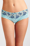 Zivame Front Lace Touch Bikini Panty- Blue  — thumbnail 2