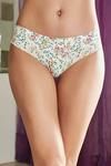 Zivame No Panty Line Laser Cut Tropical Floral N Solid Briefs (Pack of 2)- Multicolor — thumbnail 3
