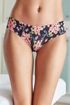 Zivame No Panty Line Laser Cut Vintage Floral N Solid Briefs (Pack of 2) — thumbnail 3