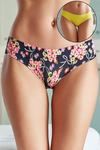 Zivame No Panty Line Laser Cut Vintage Floral N Solid Briefs (Pack of 2) — thumbnail 6