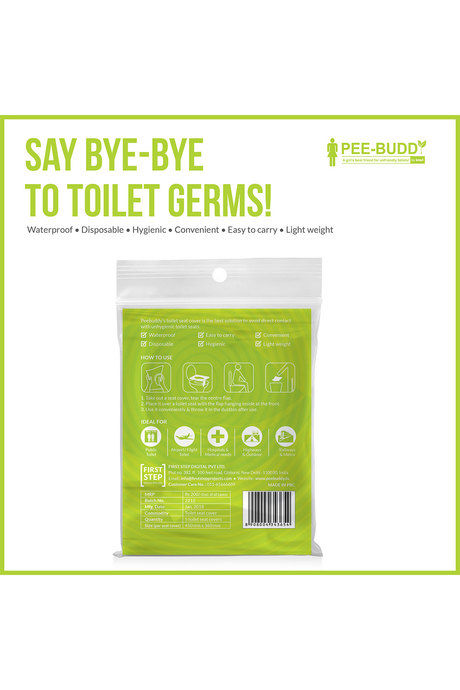 Pee-Buddy Waterproof Toilet Seat Cover(Pack 5) - White — image 2