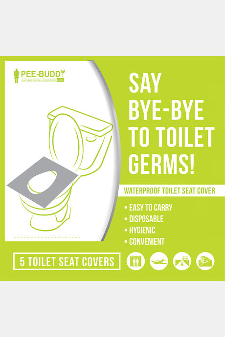 Pee-Buddy Waterproof Toilet Seat Cover(Pack 5) - White — image 3