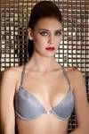 Precieux de Zivame Diamante Back Shimmer Cup Padded Wired Front Open Bra-Grey — thumbnail 2