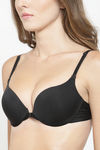 PrettyCat Padded Wired Front Closure Push-Up Bra - Black — thumbnail 6