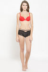 PrettyCat Padded Wired Front Closure Push-Up Bra - Red — thumbnail 4