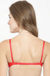 PrettyCat Padded Wired Front Closure Push-Up Bra - Red — thumbnail 5