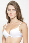 PrettyCat Padded Wired Front Closure Push-Up Bra - White — thumbnail 2