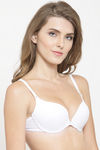 PrettyCat Padded Wired Front Closure Push-Up Bra - White — thumbnail 3