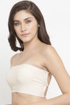 PrettyCat Double Layered Wirefree With Removable Pad Strapless Bra - Beige — thumbnail 2