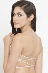 PrettyCat Double Layered Wirefree With Removable Pad Strapless Bra - Beige — thumbnail 3