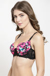 PrettyCat Padded Wired T-Shirt Bra - Black — thumbnail 3