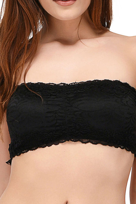 PrettyCat Double Layered Wirefree with Removable Pad Strapless Bra - Black — image 4