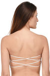 PrettyCat Double Layered Wirefree Extra Soft Cups With Removable Pad Lace Strapless Bra - White — thumbnail 3