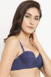 PrettyCat Padded Wired Strapless Push-Up Bra - Blue — thumbnail 2