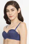 PrettyCat Padded Wired Strapless Push-Up Bra - Blue — thumbnail 3
