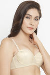 PrettyCat Padded Wired Strapless Push-Up Bra - Beige — thumbnail 2