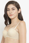 PrettyCat Padded Wired Strapless Push-Up Bra - Beige — thumbnail 3