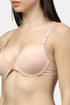 PrettyCat Push-Up 3/4Th Coverage T-Shirt Bra - Beige — thumbnail 4