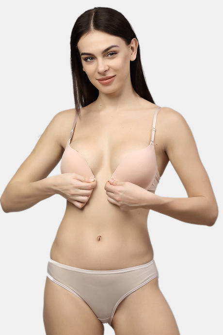 PrettyCat Push-Up 3/4Th Coverage T-Shirt Bra - Beige — image 5