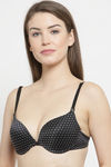 PrettyCat Push-Up 3/4Th Coverage T-Shirt Bra - Black Dot — thumbnail 4