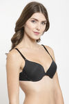 PrettyCat Push-Up 3/4Th Coverage T-Shirt Bra - Black Stripe — thumbnail 3