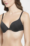 PrettyCat Push-Up 3/4Th Coverage T-Shirt Bra - Black Stripe — thumbnail 6