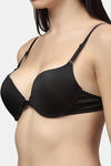PrettyCat Push-Up 3/4Th Coverage T-Shirt Bra - Black — thumbnail 5