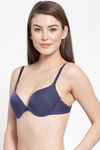 PrettyCat Push-Up 3/4Th Coverage T-Shirt Bra - Blue Stripe — thumbnail 3