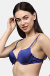 PrettyCat Push-Up 3/4Th Coverage T-Shirt Bra - Blue — thumbnail 3