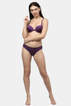 PrettyCat Push-Up 3/4Th Coverage T-Shirt Bra - Purple — thumbnail 7