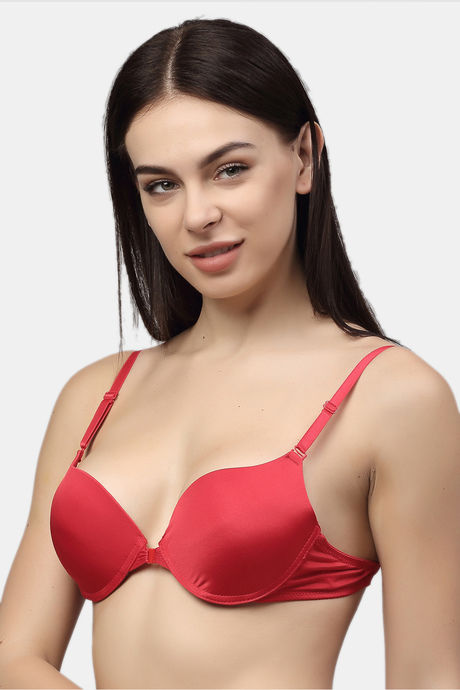 PrettyCat Push-Up 3/4Th Coverage T-Shirt Bra - Red — image 3