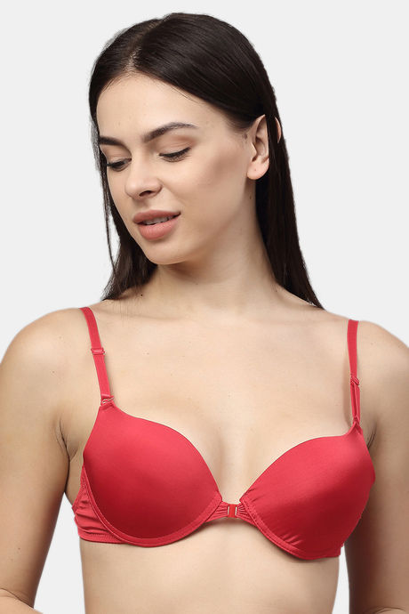 PrettyCat Push-Up 3/4Th Coverage T-Shirt Bra - Red — image 4