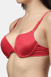 PrettyCat Push-Up 3/4Th Coverage T-Shirt Bra - Red — thumbnail 5