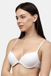 PrettyCat Push-Up 3/4Th Coverage T-Shirt Bra - White — thumbnail 3
