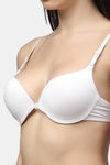 PrettyCat Push-Up 3/4Th Coverage T-Shirt Bra - White — thumbnail 5
