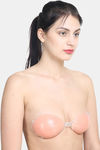 PrettyCat Single Layered Demi Coverage Stick-On Bra - Peach — thumbnail 3
