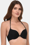 PrettyCat Push-Up 3/4Th Coverage Halter Bra - Black — thumbnail 3
