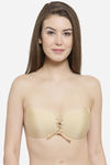 PrettyCat Single Layered Demi Coverage Stick-On Bra - Beige — thumbnail 1